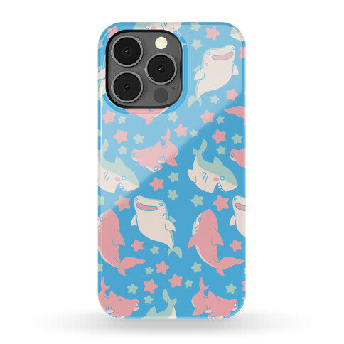 Happy Shark Pattern Phone Case